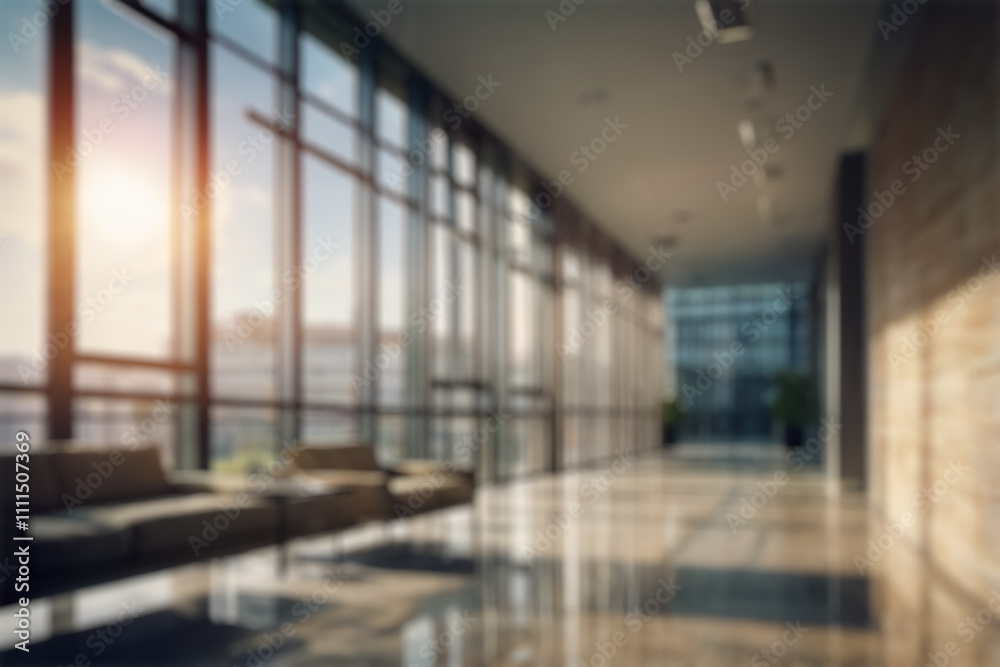 Blur focus of White open space office interior can be used as background Blur focus of White open space office interior can be used as background