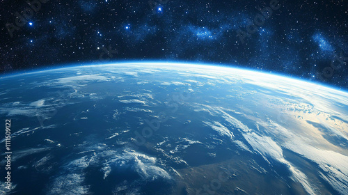 view of earth planet in from space