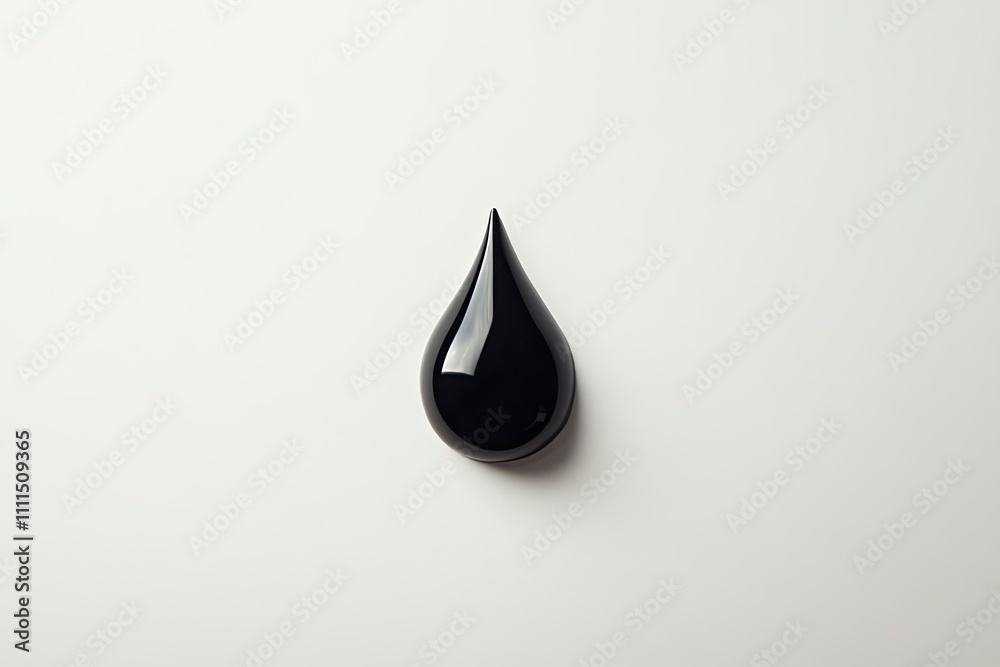 Minimalistic a single drop of ink on a solid white background. Minimalistic a single drop of ink on a solid white background.