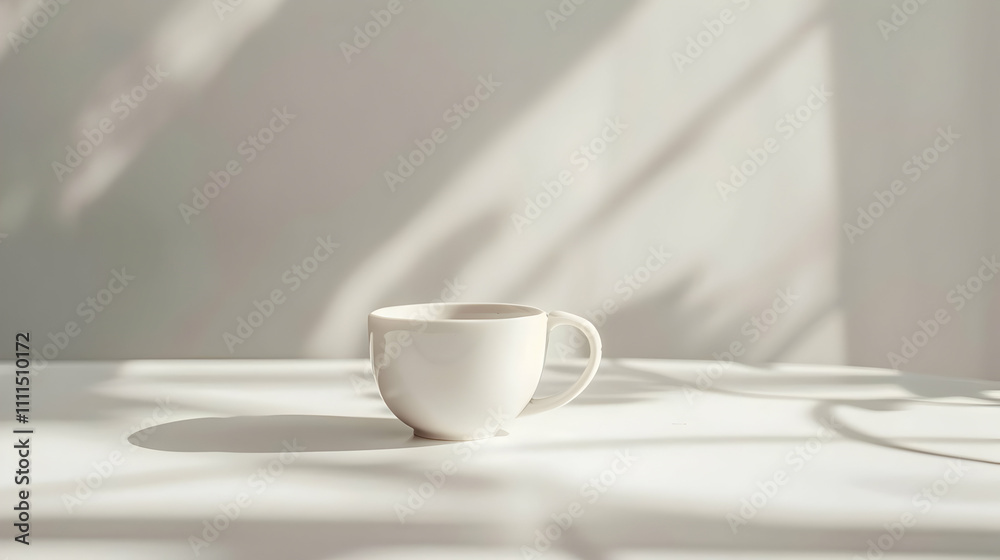 White Mug Minimalist. Generative ai White Mug Minimalist. Generative ai