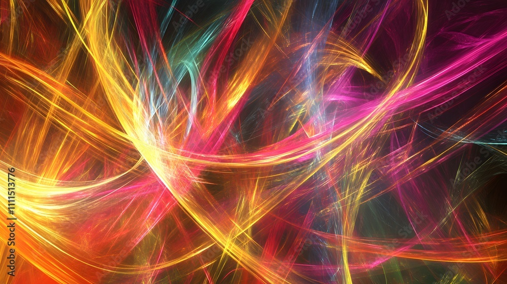 Abstract Colorful Light Trails Swirling Design Abstract Colorful Light Trails Swirling Design