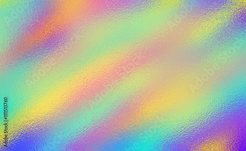 Vector rainbow hologram foil texture background. Abstract gradient bright and shiny light reflection rough texture surface. Vector for background, backdrop, web, wallpaper, print and design artwork.