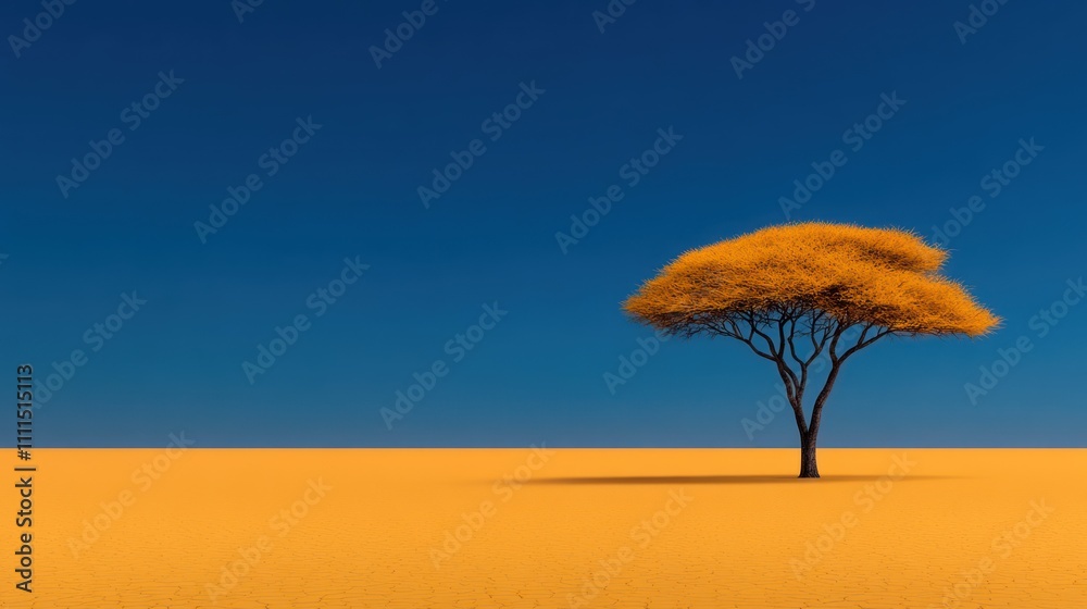 Serenity in the Desert: Trees on Sandy Terrain Serenity in the Desert: Trees on Sandy Terrain