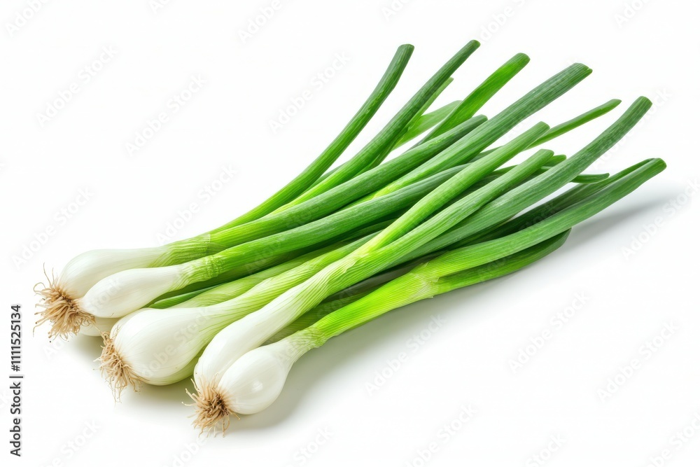 Fresh green onion isolated on white background Fresh green onion isolated on white background