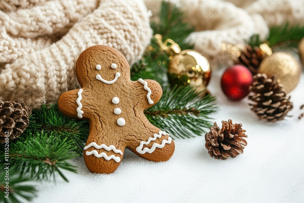 Gingerbread man Christmas decoration isolated on a white background Gingerbread man Christmas decoration isolated on a white background