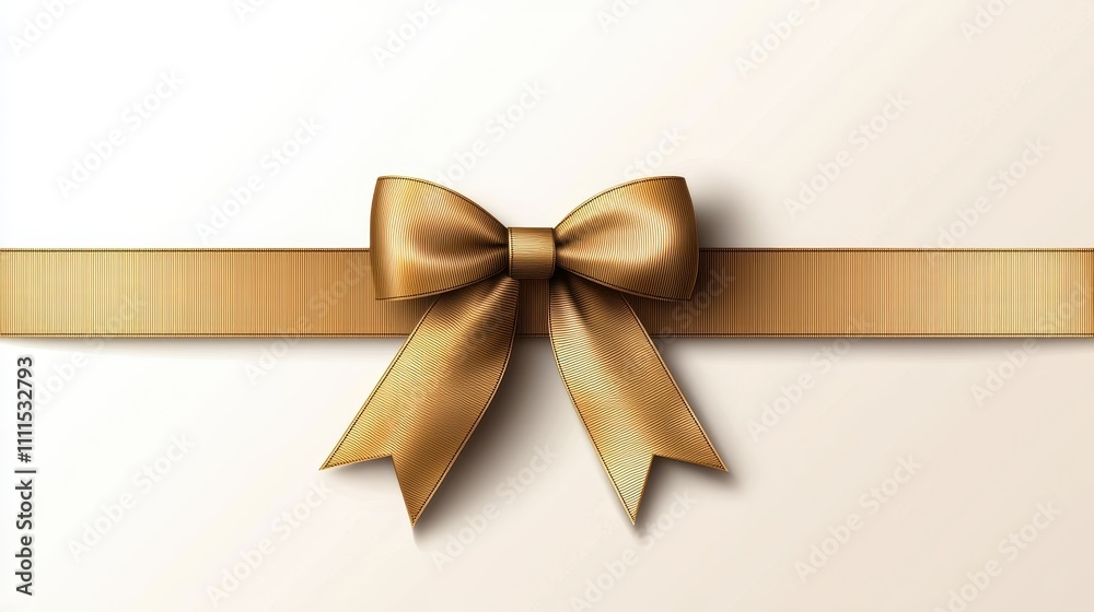 Elegant Gold Ribbon Bow Gift Decoration Festive Celebration Shiny Luxury Elegant Gold Ribbon Bow Gift Decoration Festive Celebration Shiny Luxury