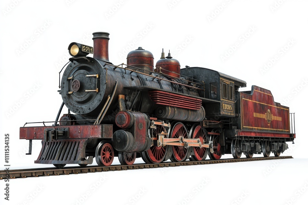 Steam locomotive isolated on a white background Steam locomotive isolated on a white background