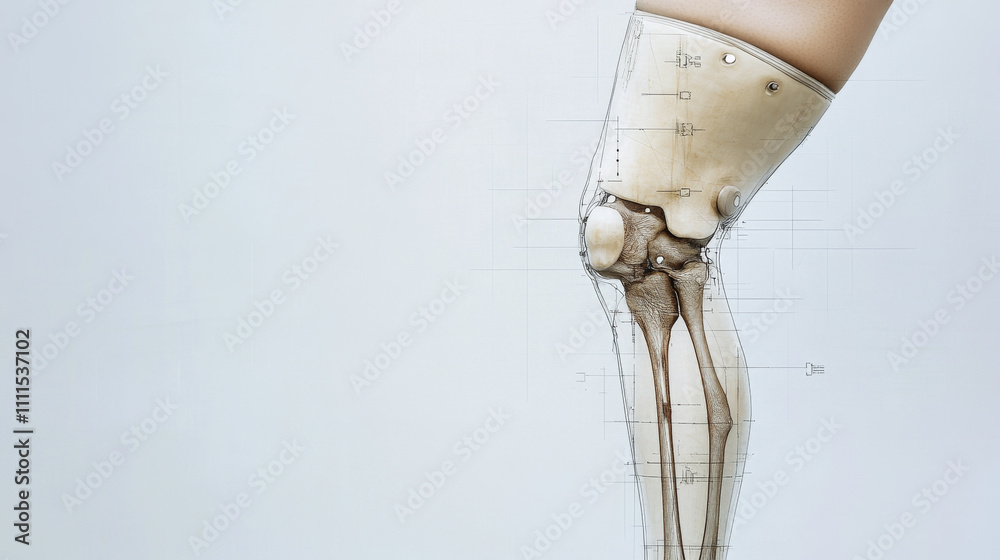 Obraz premium close up of prosthetic knee joint showcasing intricate design and structure