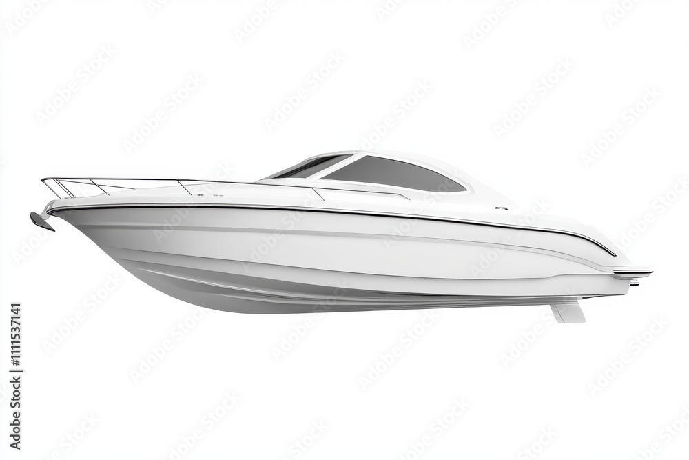White jet boat isolated on white background White jet boat isolated on white background