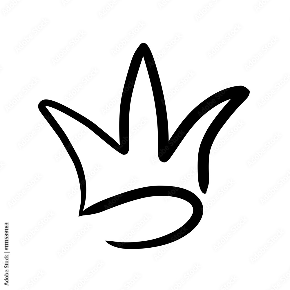 Vector crown or doodle Element isolated on white background. Vector crown or doodle Element isolated on white background.