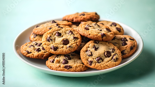 A Tantalizing Display of Homemade Freshly Baked Cookies on a Plate