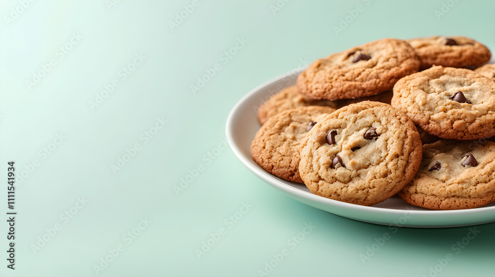A Tantalizing Display of Homemade Freshly Baked Cookies on a Plate A Tantalizing Display of Homemade Freshly Baked Cookies on a Plate
