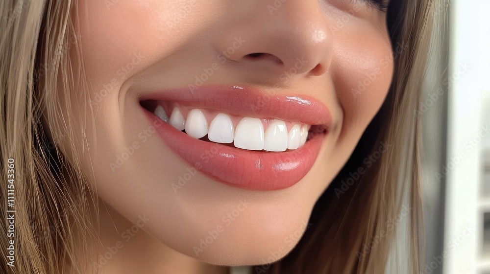 Bright Smile with Glossy Lips and Healthy Teeth Bright Smile with Glossy Lips and Healthy Teeth