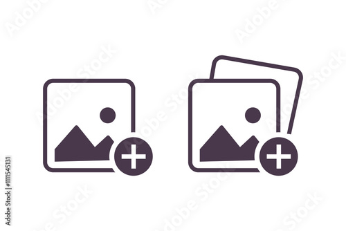 Add image icon. Add picture icon. Photo icon, vector illustration