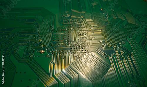 Electronic circuit board background. Abstract digital technology background. Electronic computer hardware technology. Motherboard digital chip. Tech background. photo