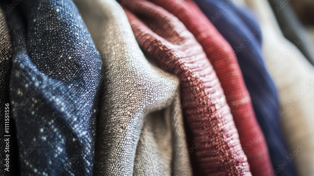 Obraz premium Ethical trade and indigenous clothing production, handcrafted fabrics
