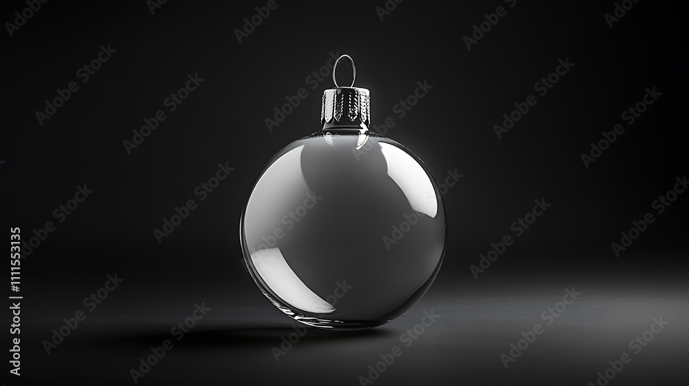 A glossy frosted glass bauble, smooth and subtle, positioned mid-frame on a solid black background, glowing softly under contrast lighting for a bold minimalist look, hd quality. --ar 16:9 A glossy frosted glass bauble, smooth and subtle, positioned mid-frame on a solid black background, glowing softly under contrast lighting for a bold minimalist look, hd quality. --ar 16:9