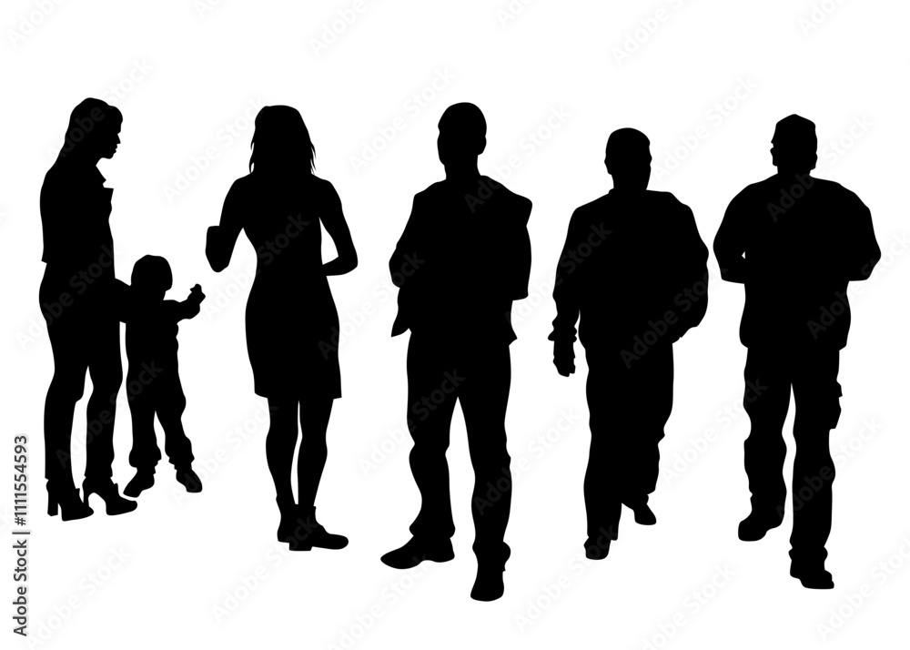 Big crowds people walking on white background Big crowds people walking on white background