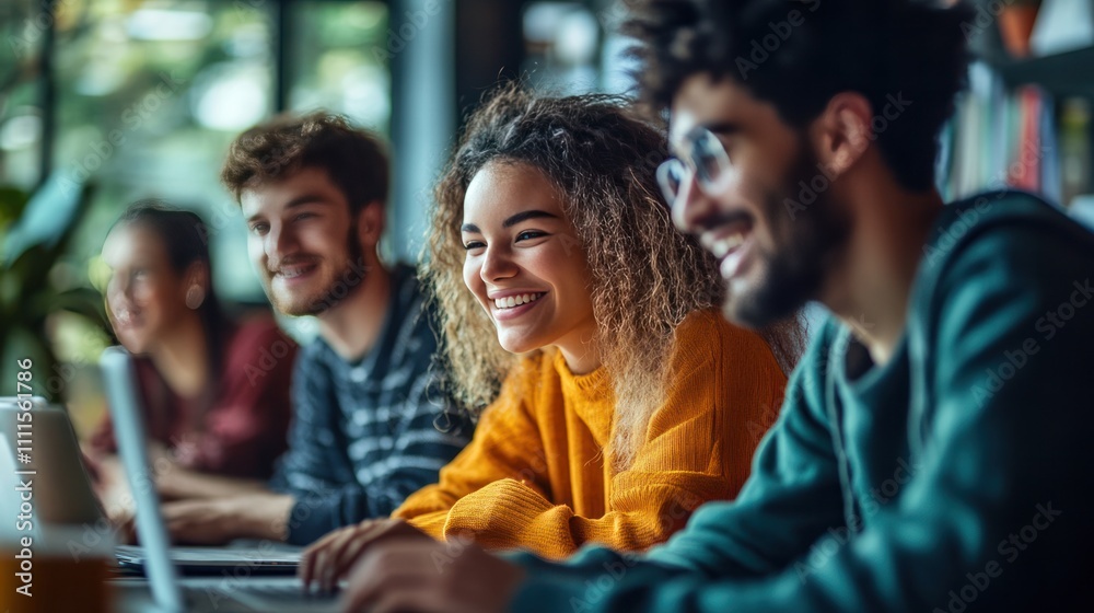 Happy people learning in real-time through interactive online platforms