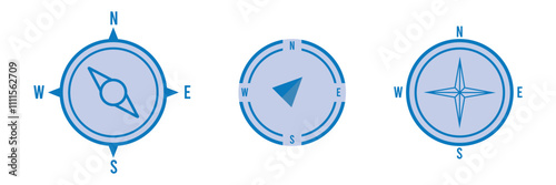 Compass icon isolated on white background