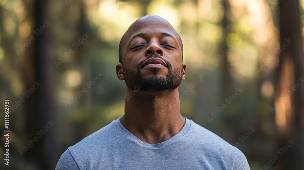 Man detoxing from technology to focus on mindfulness and personal growth Man detoxing from technology to focus on mindfulness and personal growth