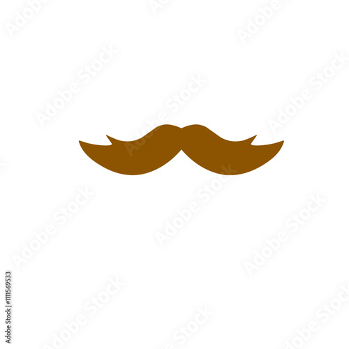 brown mustache vector design