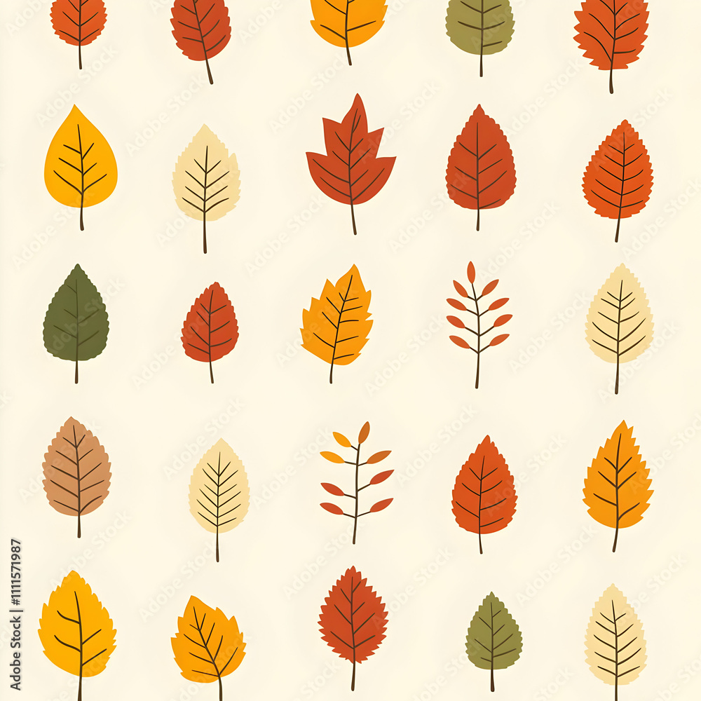 Obraz premium Autumn Leaf Illustration Background