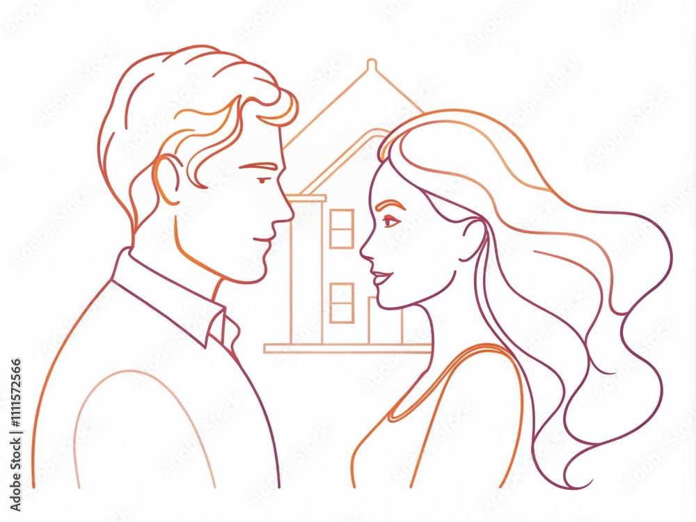 Abstract Couple Silhouette, Architectural Photography Abstract Couple Silhouette, Architectural Photography