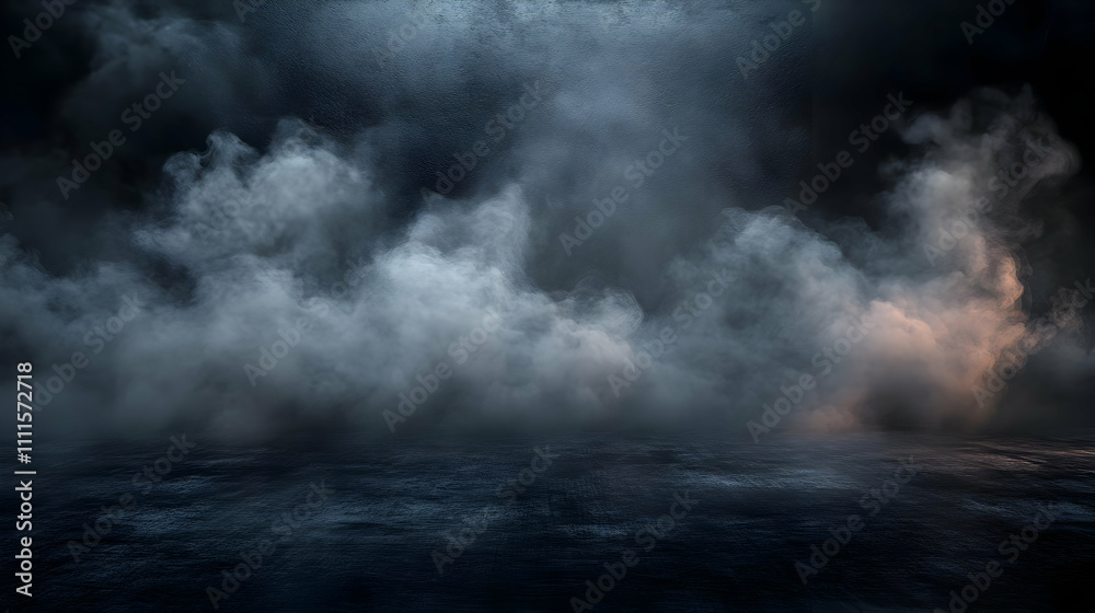 Fototapeta premium Dark Foggy Abstract Background Illustration