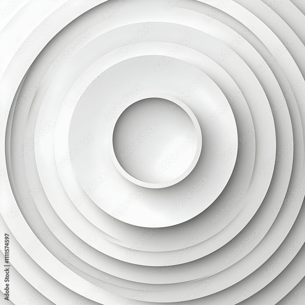 Obraz premium Abstract 3D White Circle Background