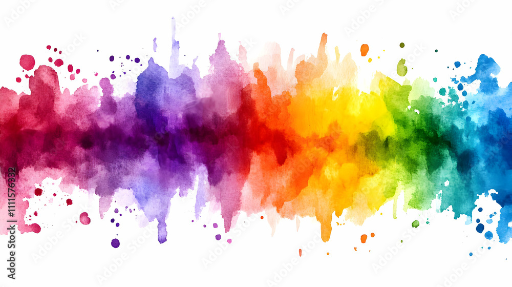 Fototapeta premium Rainbow Watercolor Abstract Background