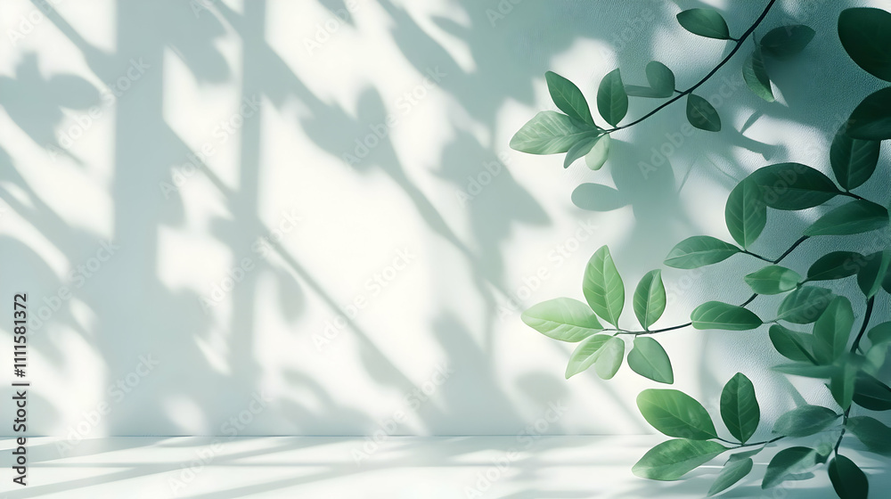 Green Leaf Shadow Abstract Background Illustration Green Leaf Shadow Abstract Background Illustration