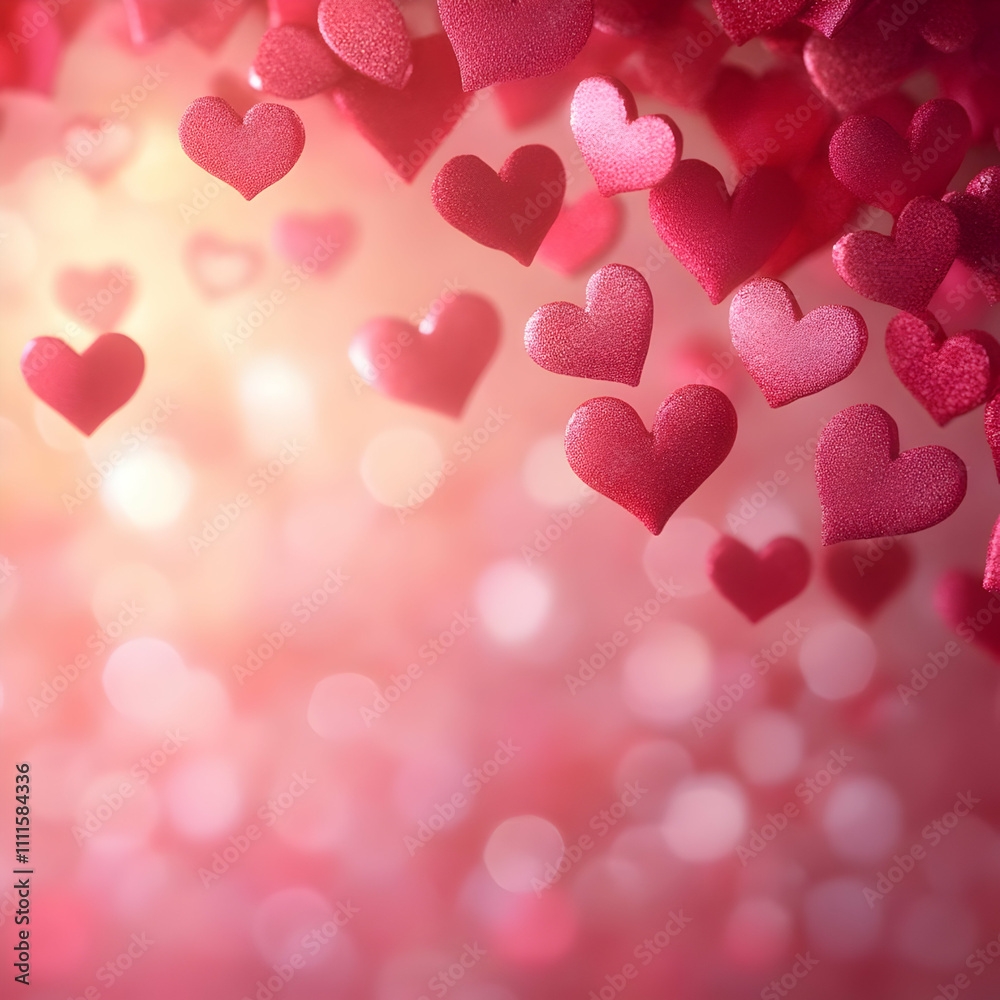 Falling Hearts Abstract Background Falling Hearts Abstract Background