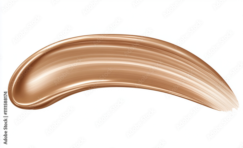 smooth, creamy bronze cosmetic product swatch on white background, showcasing its rich texture and smooth, creamy bronze cosmetic product swatch on white background, showcasing its rich texture and