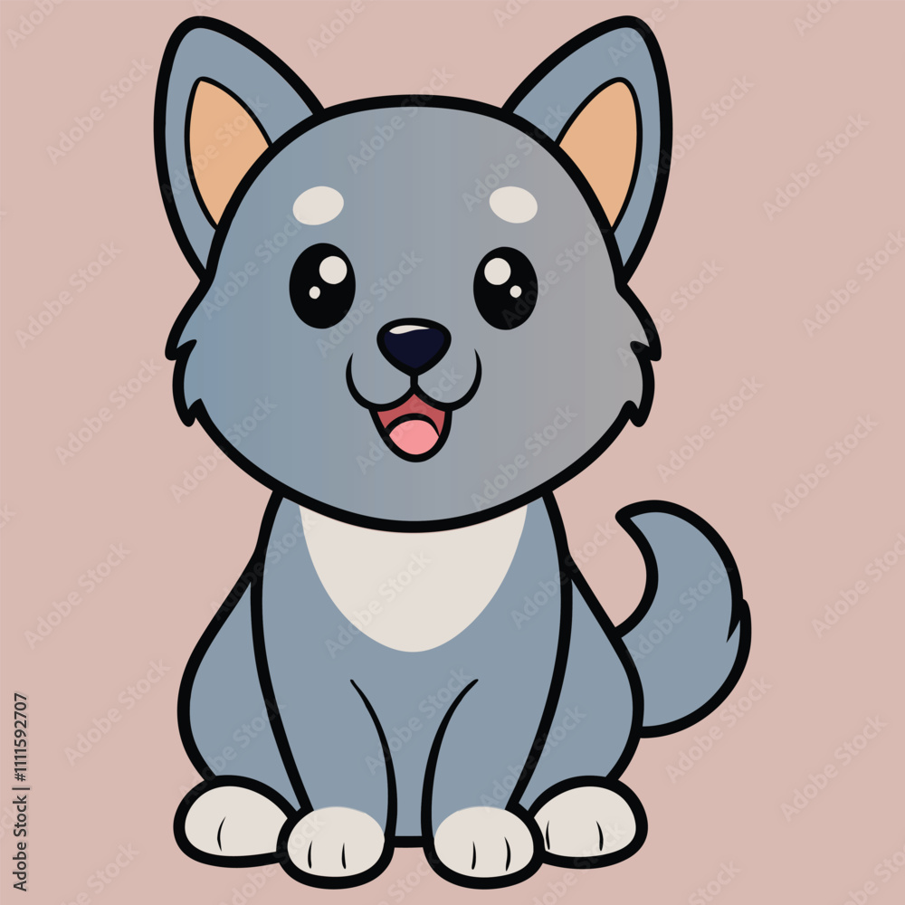 Cute Baby Cartoon Prazsky Krysarik Dog Sitting Vector Illustration Design Cute Baby Cartoon Prazsky Krysarik Dog Sitting Vector Illustration Design