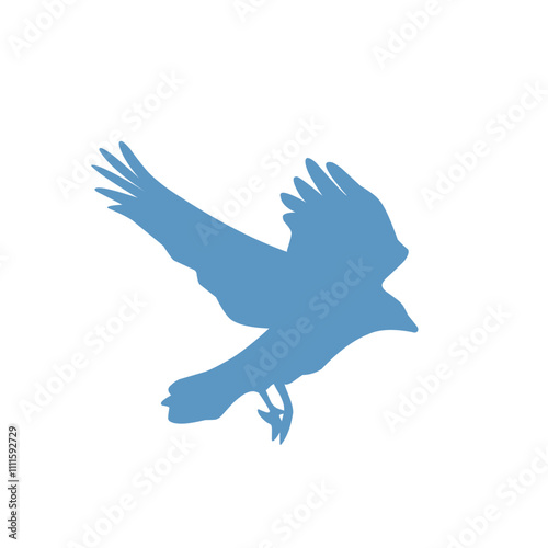 raven and crow silhouette vector photo