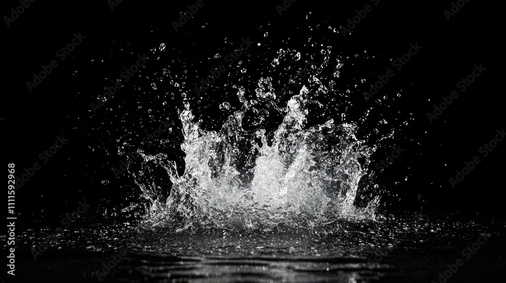 Minimalist water splash photo with sharp details, perfect for use in creative projects or advertising campaigns. Minimalist water splash photo with sharp details, perfect for use in creative projects or advertising campaigns.