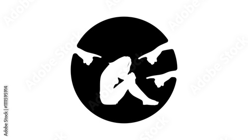 People blame the victim, black isolates the silhouette