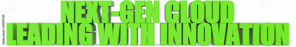Obraz premium Next Gen Cloud Leading with Innovation, 3d text