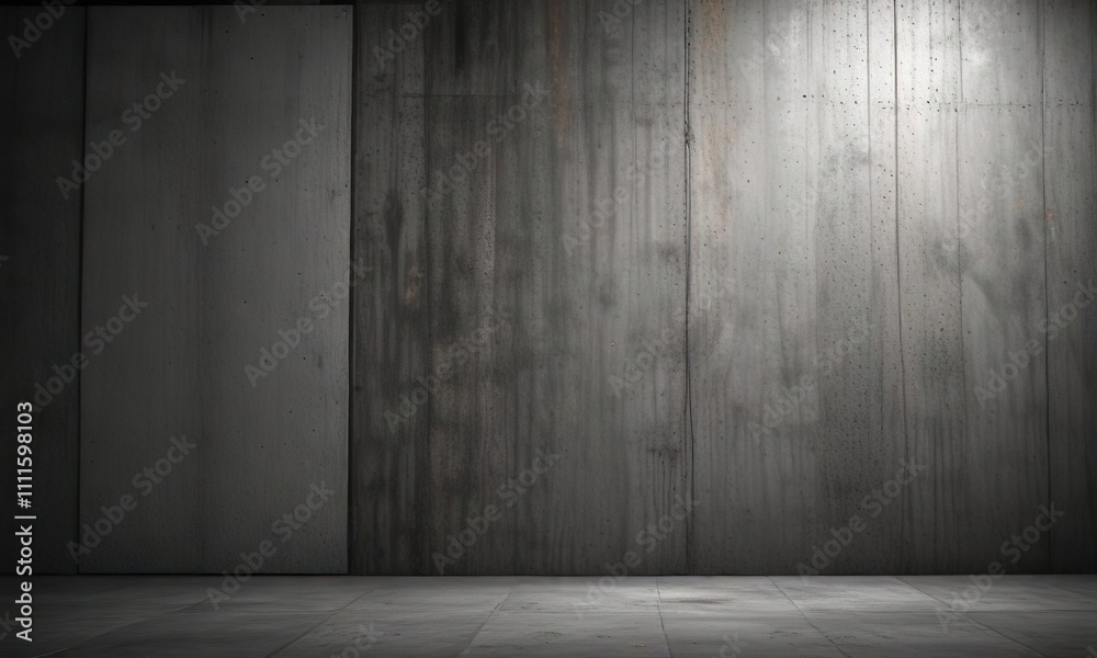 High-contrast image of washed concrete wall with dramatic lighting effects, light, shadow High-contrast image of washed concrete wall with dramatic lighting effects, light, shadow