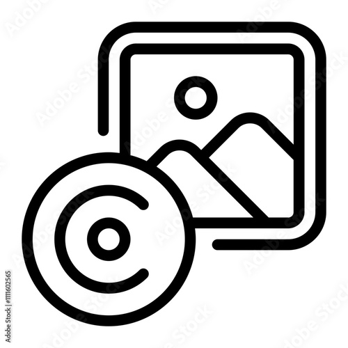 Cd Line Icon