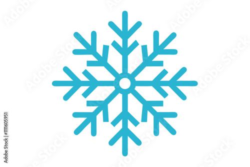 Snowflakes | isolated vector silhouette illustration on white background