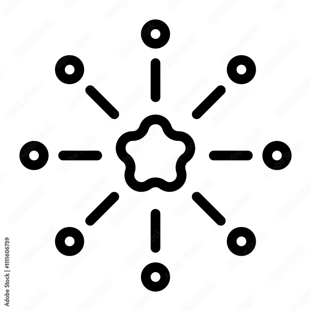 Fireworks Line Icon Fireworks Line Icon