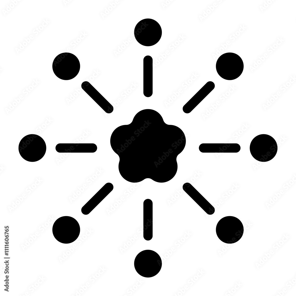 Cuadro en lienzo Fireworks Solid Icon
