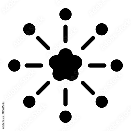 Принти на полотні Fireworks Solid Icon