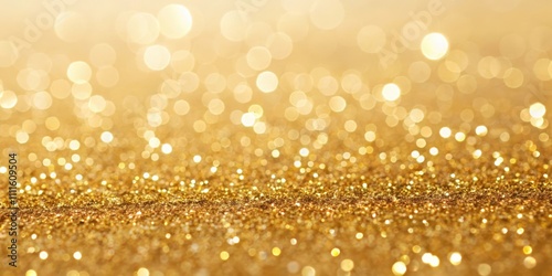 Golden Glitter Background Sparkling Lights and Shimmering Texture