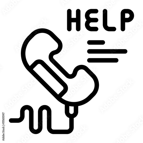 Phone Call Line Icon