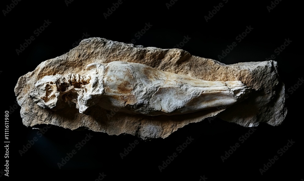 Fossil embedded in sedimentary rock. Fossil embedded in sedimentary rock.