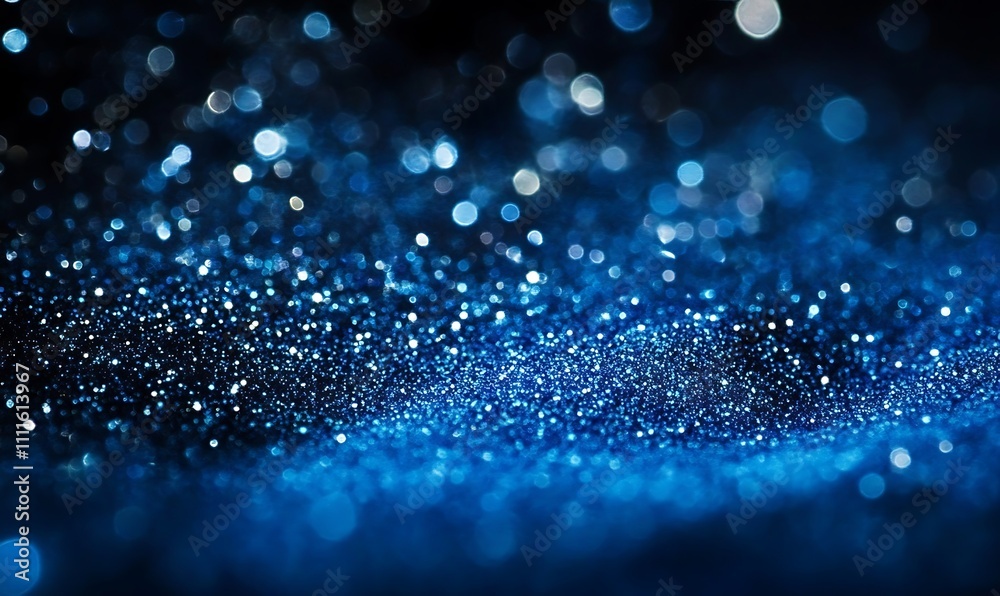 shimmering metallic blue pigment dust sparkling on black abstract macro photography, Generative Ai shimmering metallic blue pigment dust sparkling on black abstract macro photography, Generative Ai