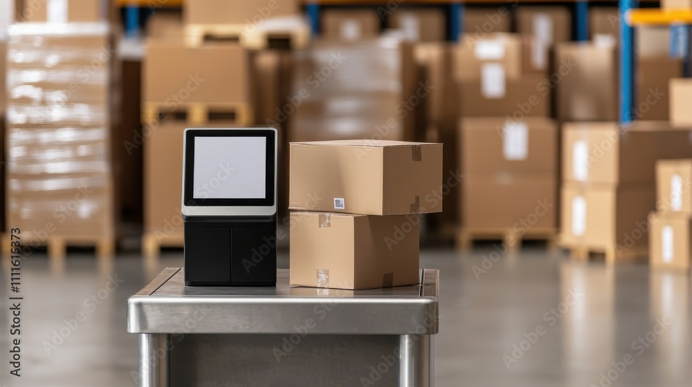Industrial warehouse efficiency automated packaging machine focus Industrial warehouse efficiency automated packaging machine focus